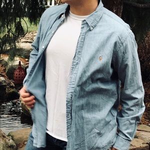 Ralph Lauren Blue Dress Shirt Large